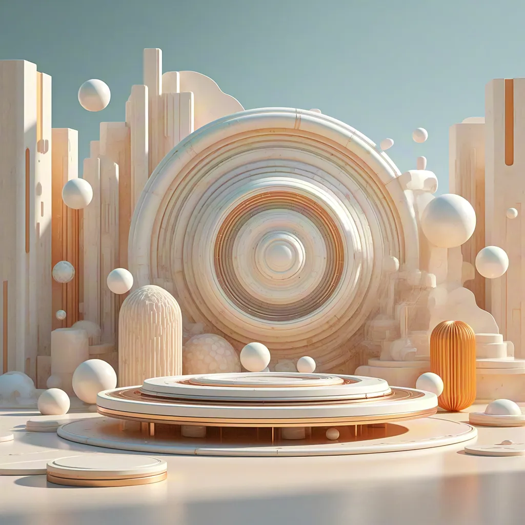 3D surreal arch landscape