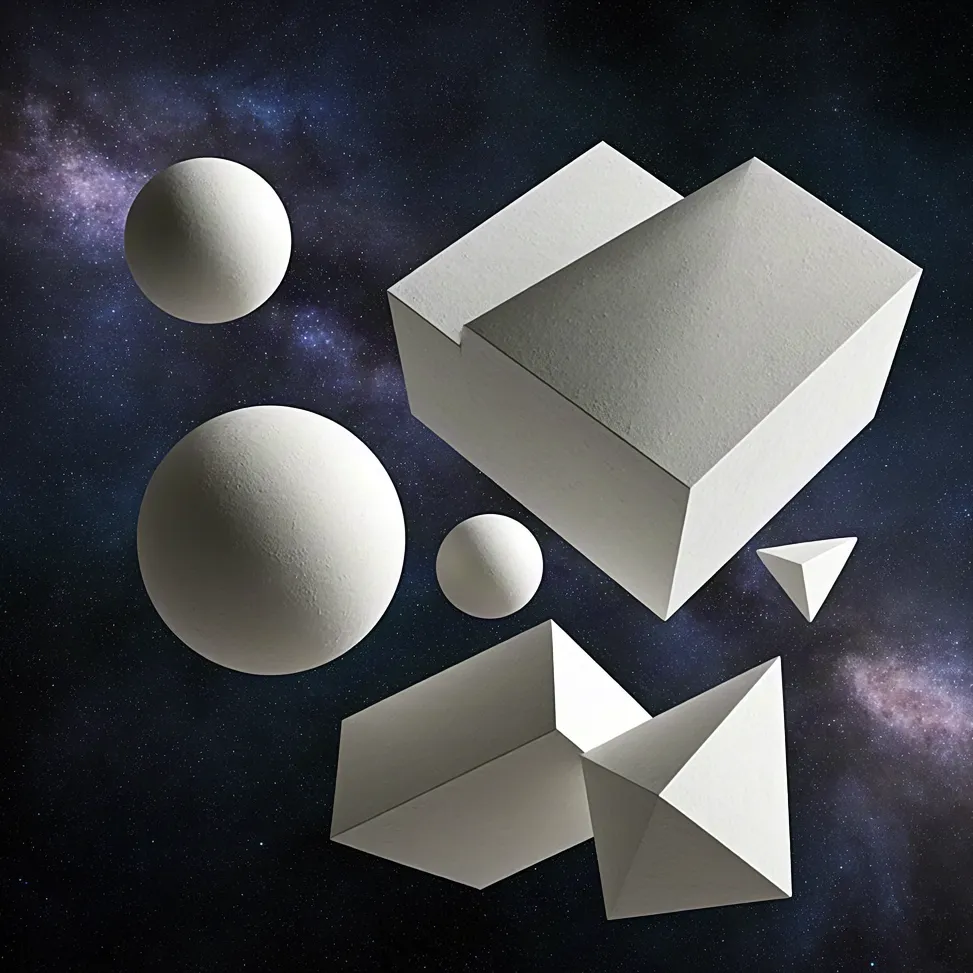Abstract space geometry illustration