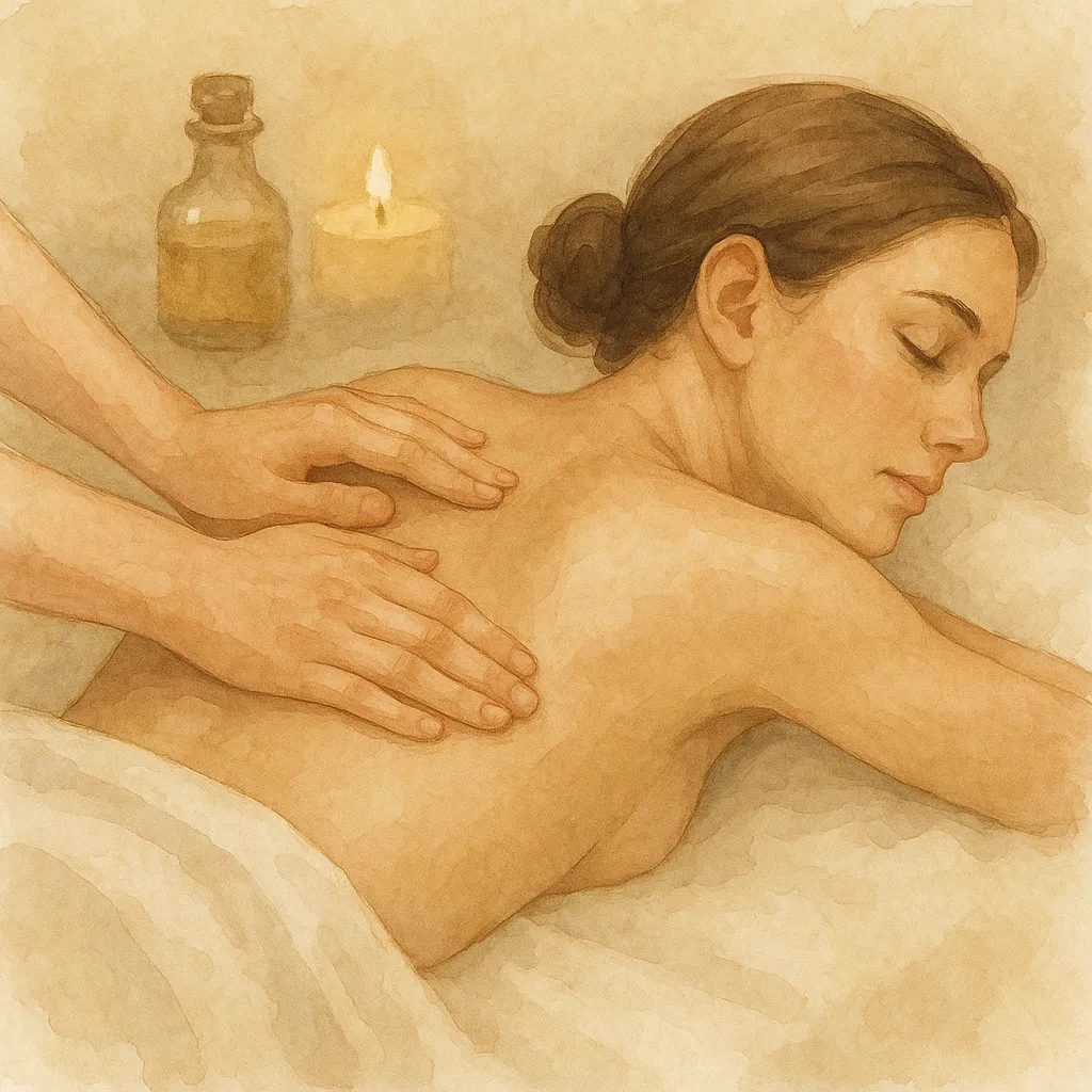 Back massage wellness illustration || AI: ChatGPT