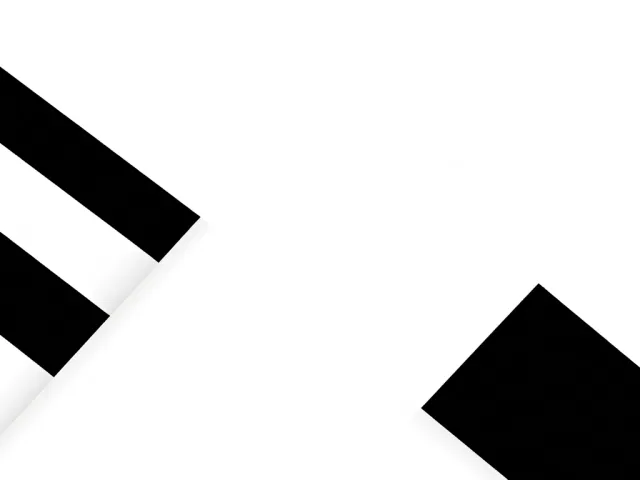 Sharp black geometric lines on clean white minimalist background.
