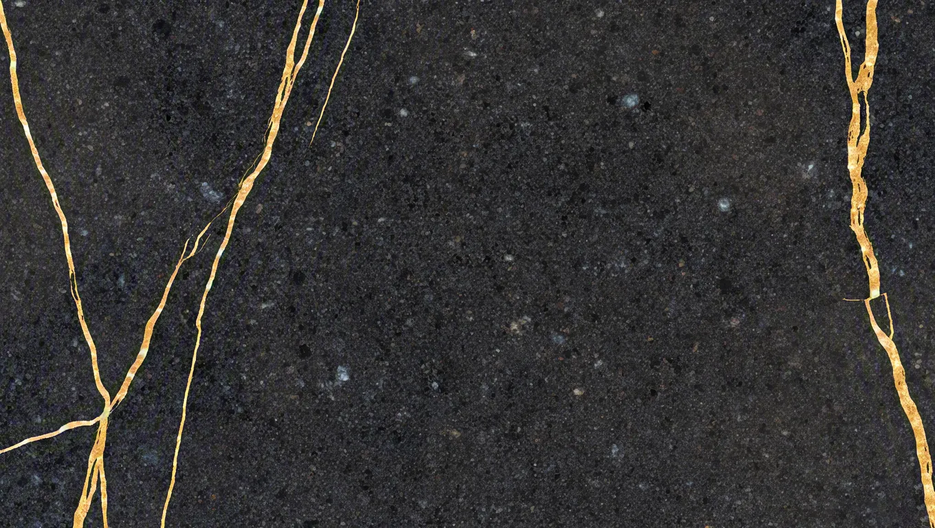 Elegant black marble with gold streak details
