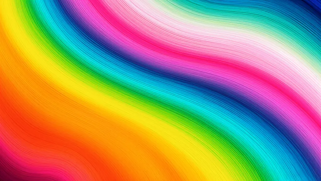 Bright rainbow wave illustration