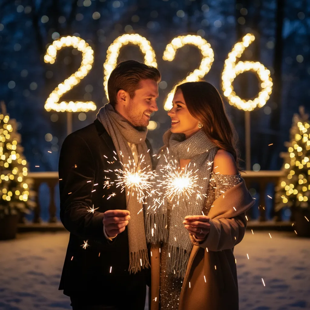 Couple Celebrating New Year 2026