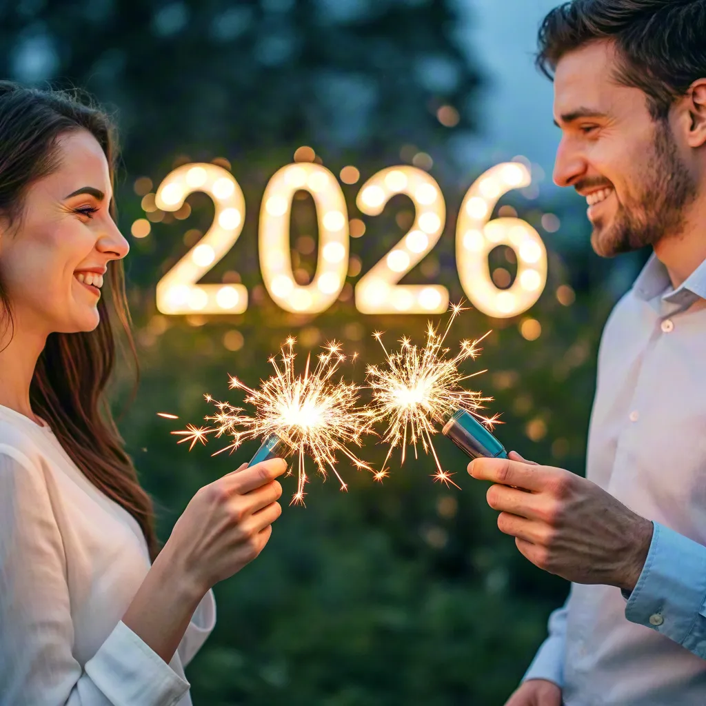 Couple Celebrating New Year 2026