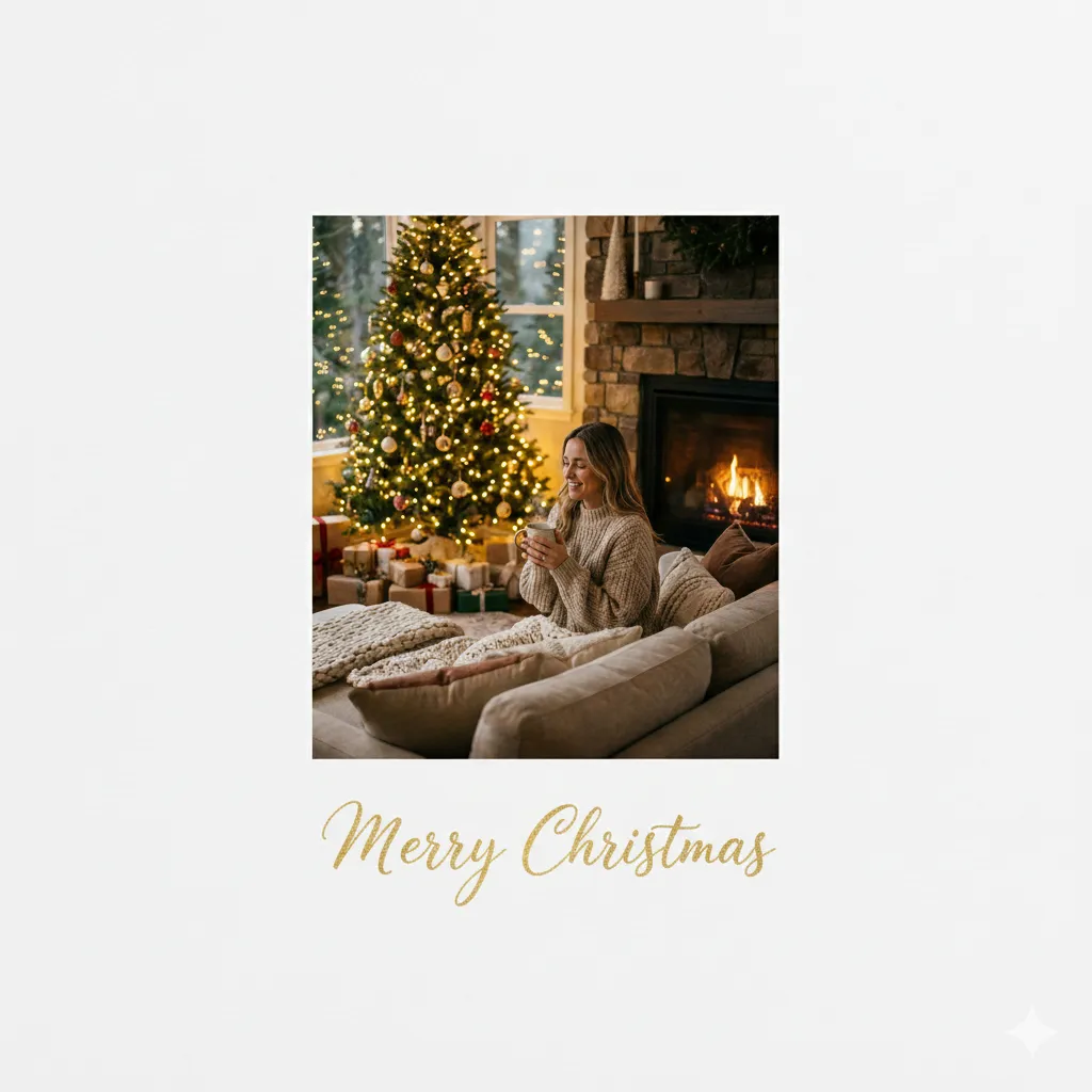 Cozy Christmas living room — holiday interior