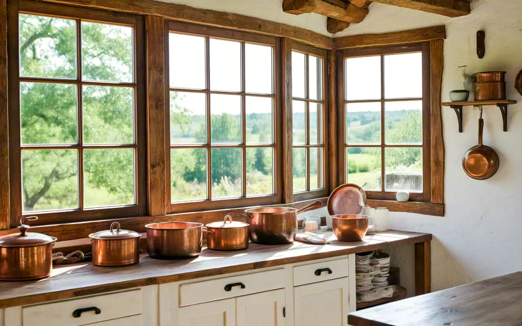 Cozy rustic kitchen interior