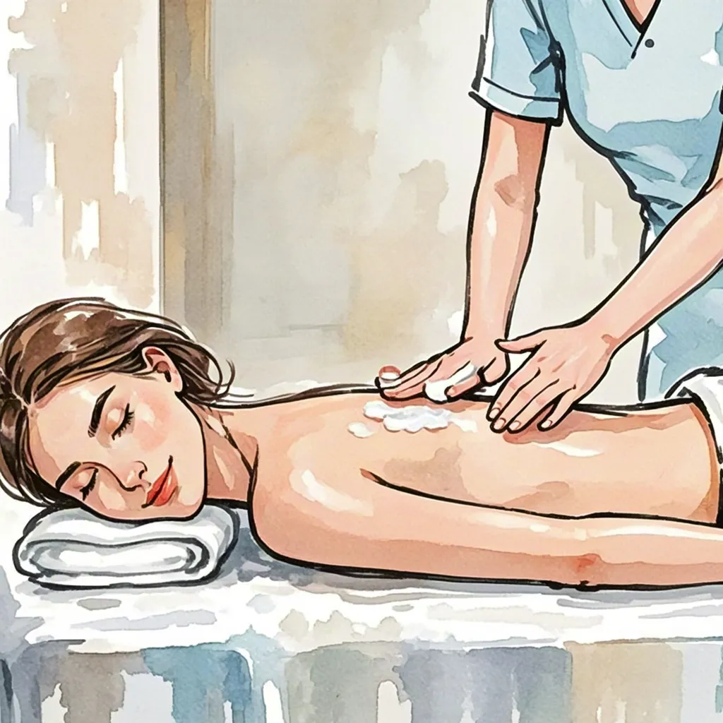 Deep tissue massage illustration
