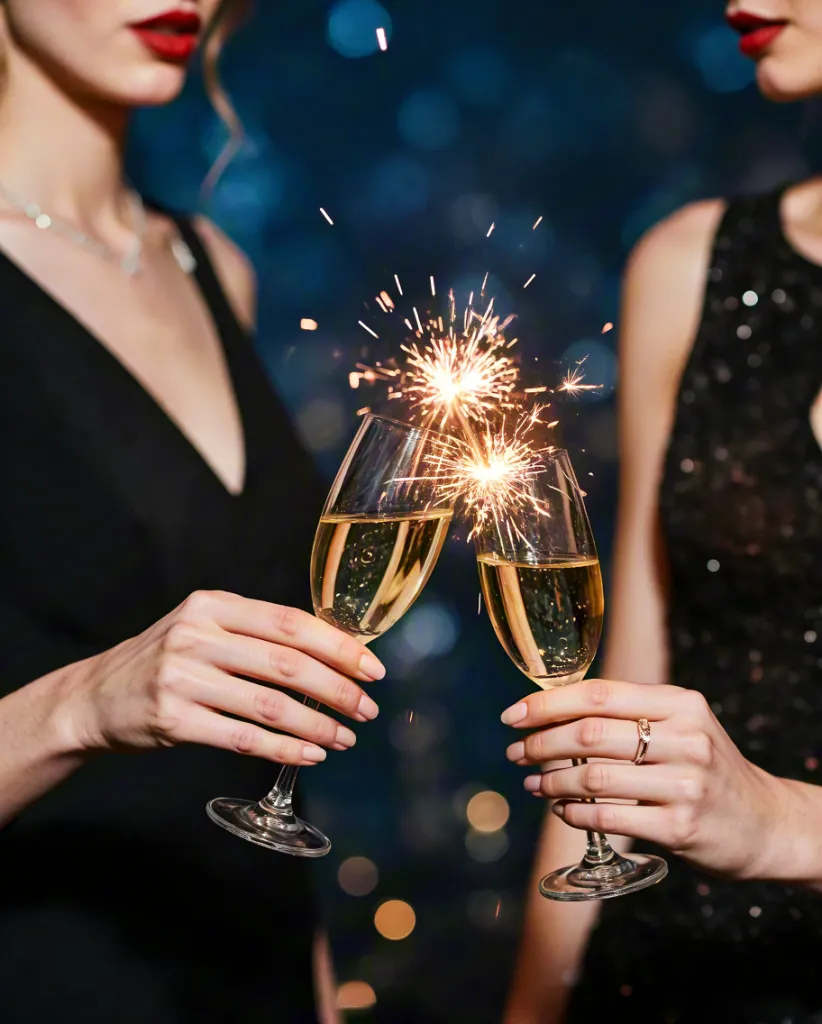 Elegant New Year Sparkler Celebration