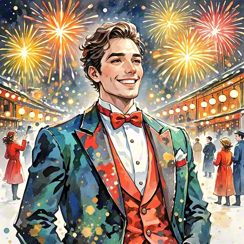 Festive Gentleman Illustration
