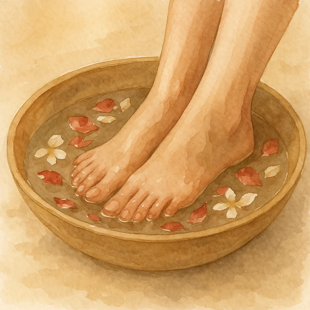 Foot spa relaxation illustration || AI: ChatGPT