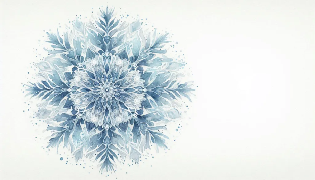 Frosty Blue Snowflake Illustration