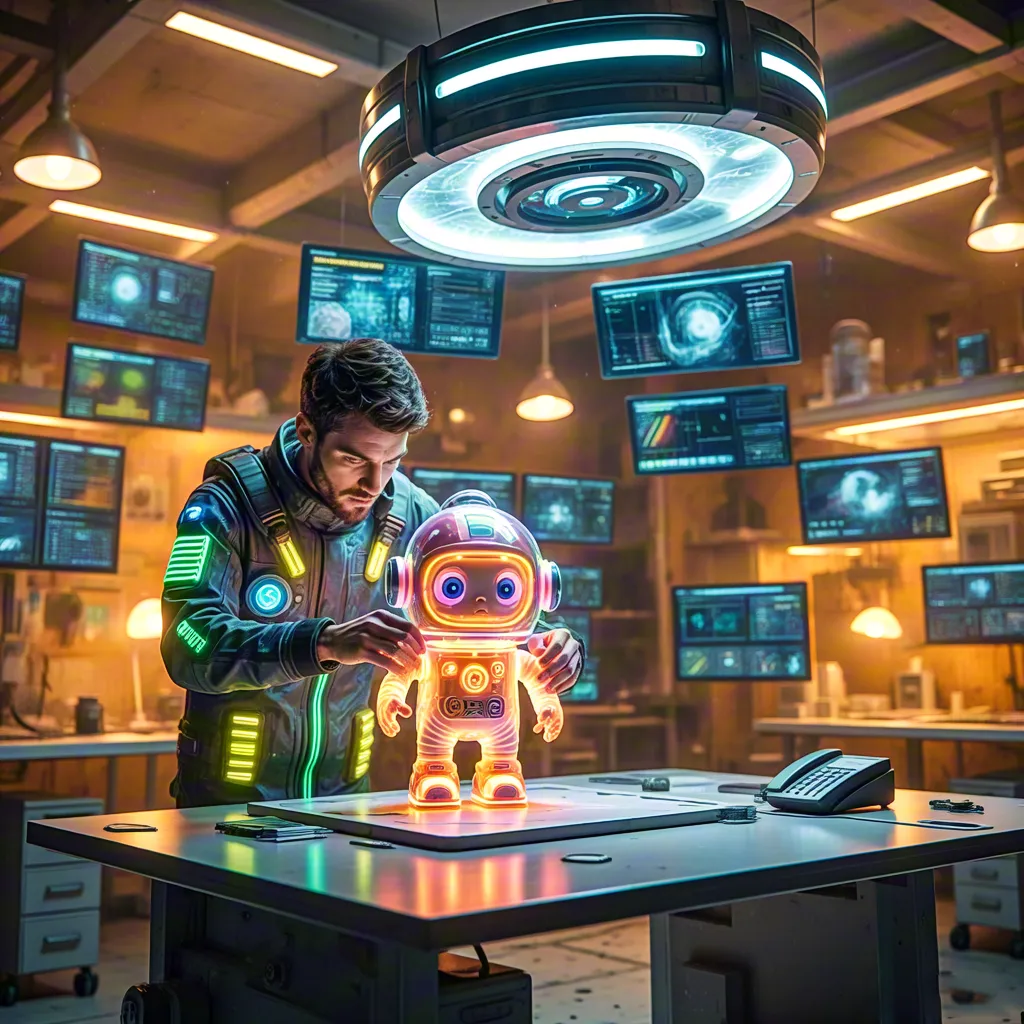 Futuristic Christmas Robot Workshop