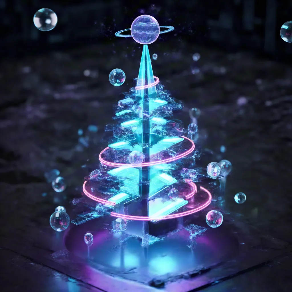 Futuristic Neon Christmas Tree