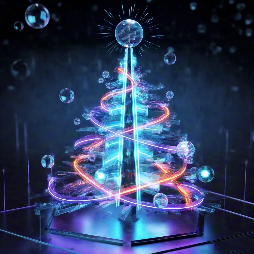 Futuristic Neon Christmas Tree
