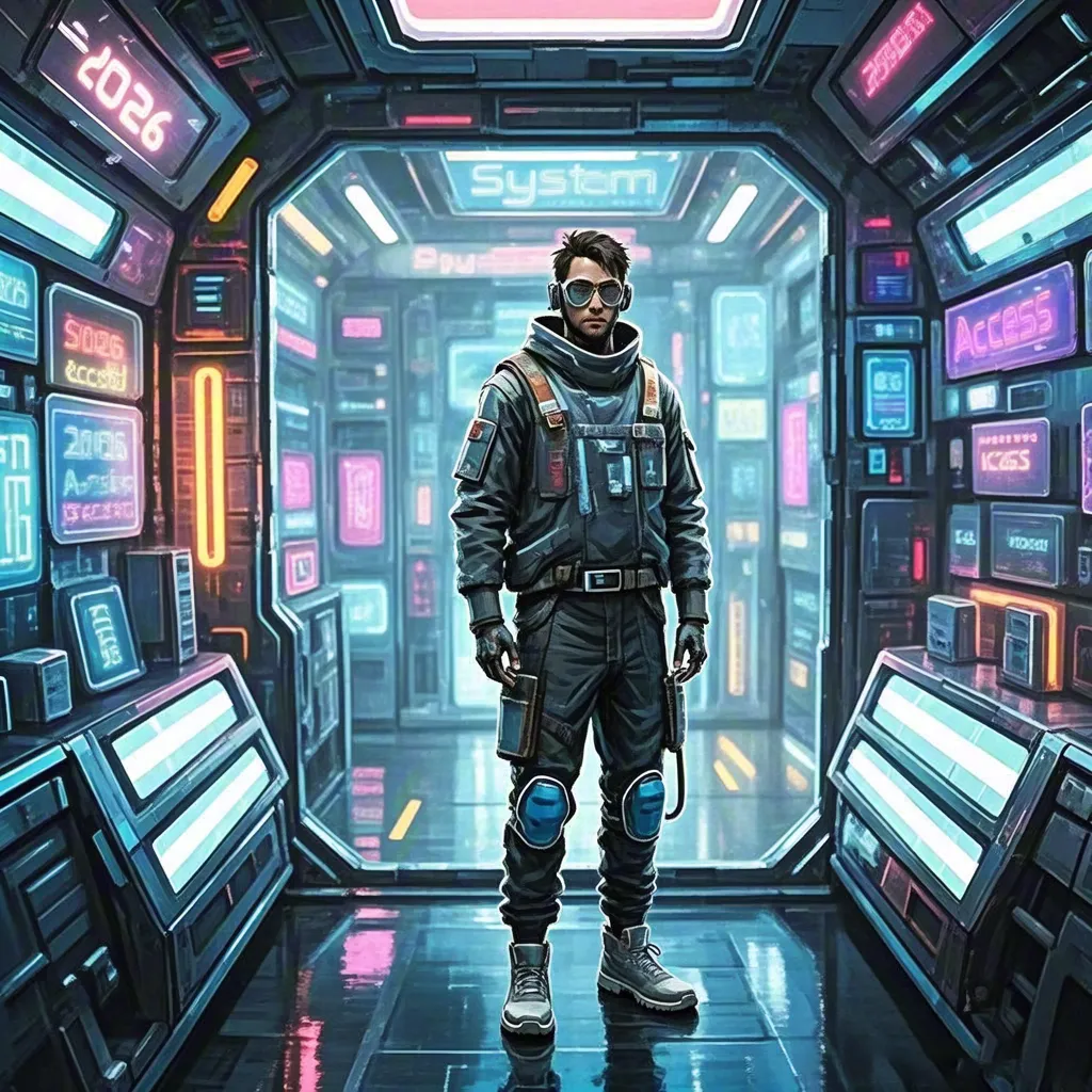 Futuristic sci-fi character — digital illustration