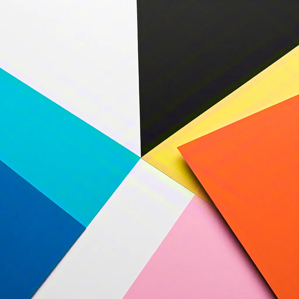 Geometric paper cut abstract