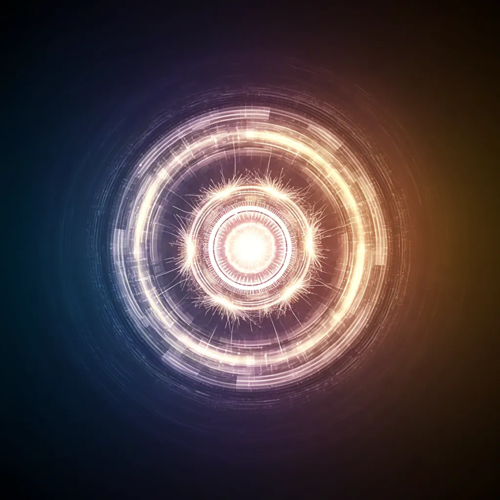 Glowing circular energy ring