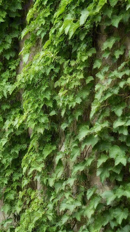 Green ivy on old wall
