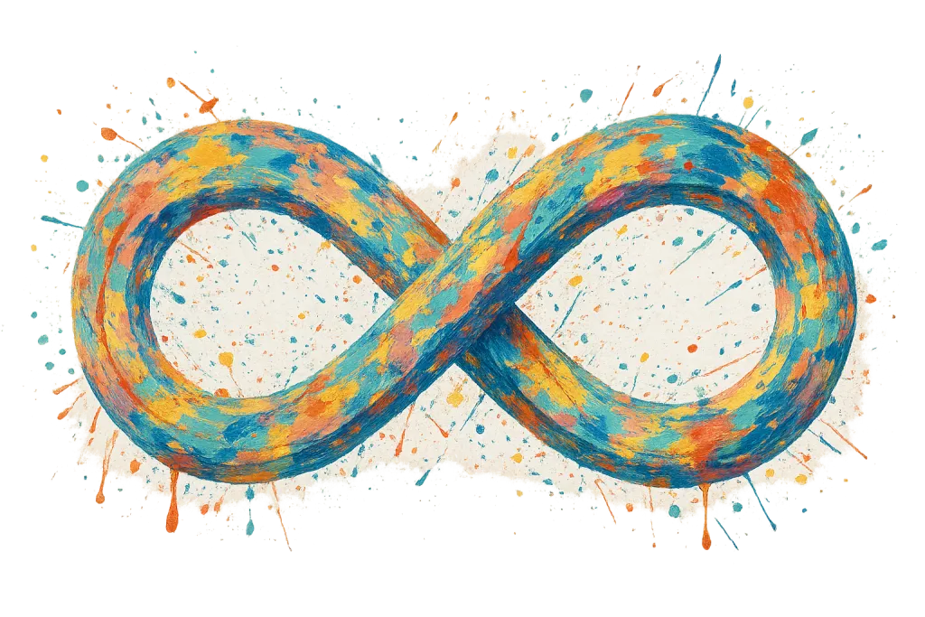 Infinity symbol watercolor illustration