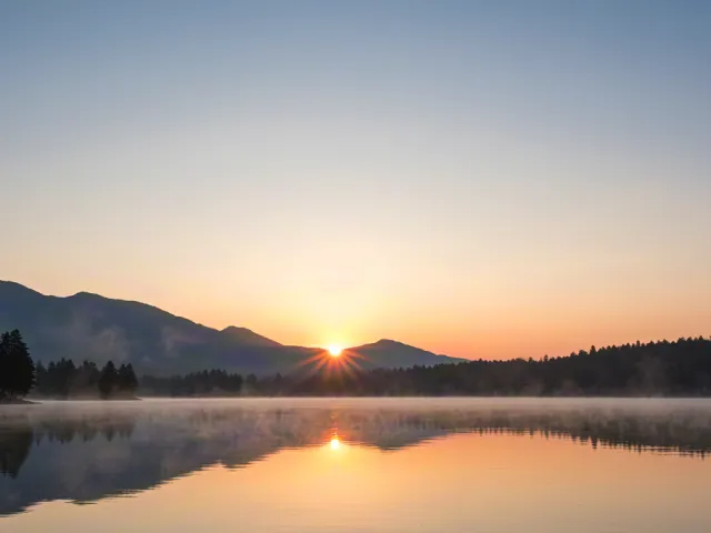 lake at sunrise