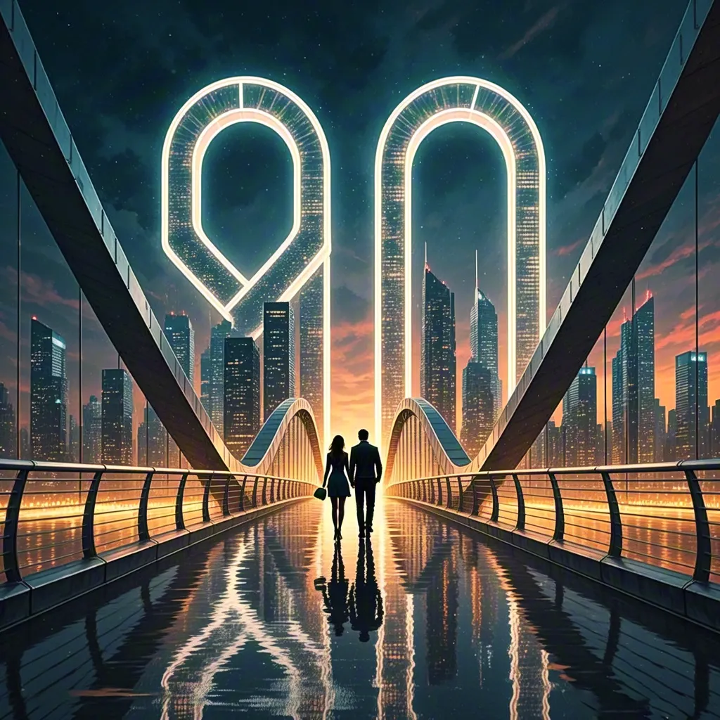 Light Tunnel Bridge Couple 2026