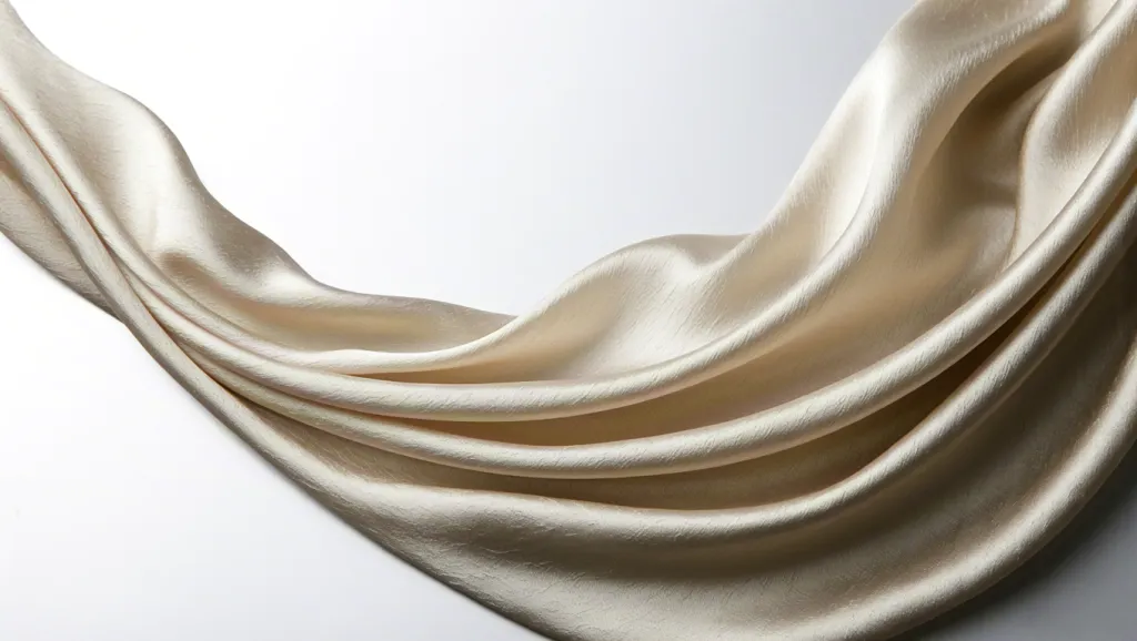 Luxurious beige satin fabric texture