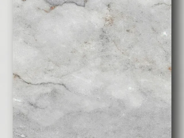 Natural white marble with subtle gray textures.