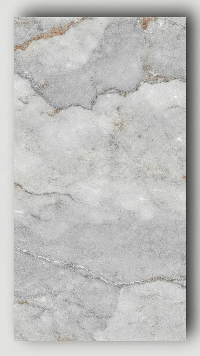 Natural white marble with subtle gray textures.