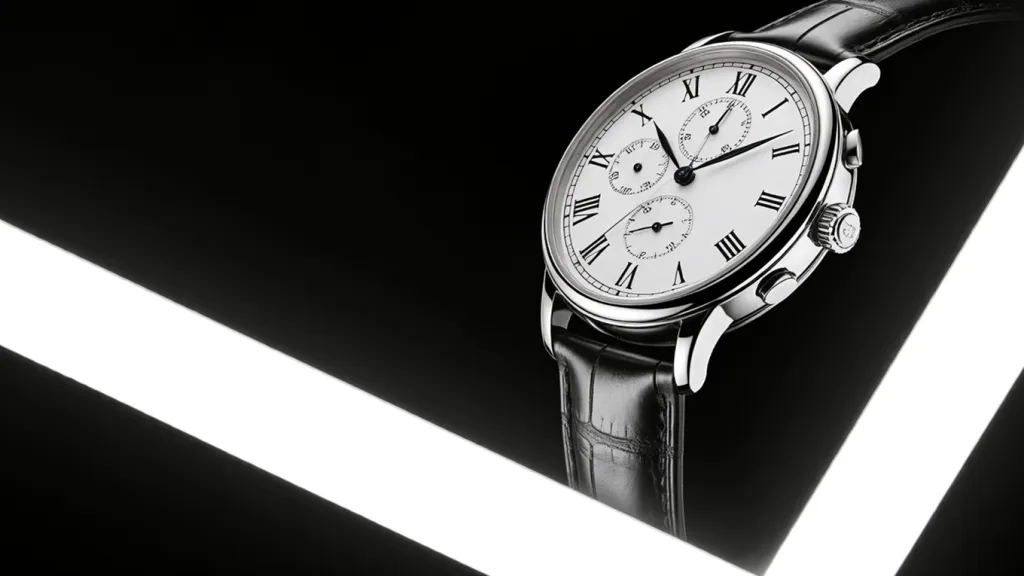 Luxury wristwatch on black background || ai ernie