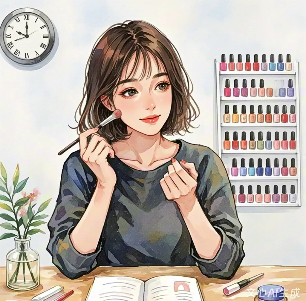 Makeup girl illustration beauty saloon