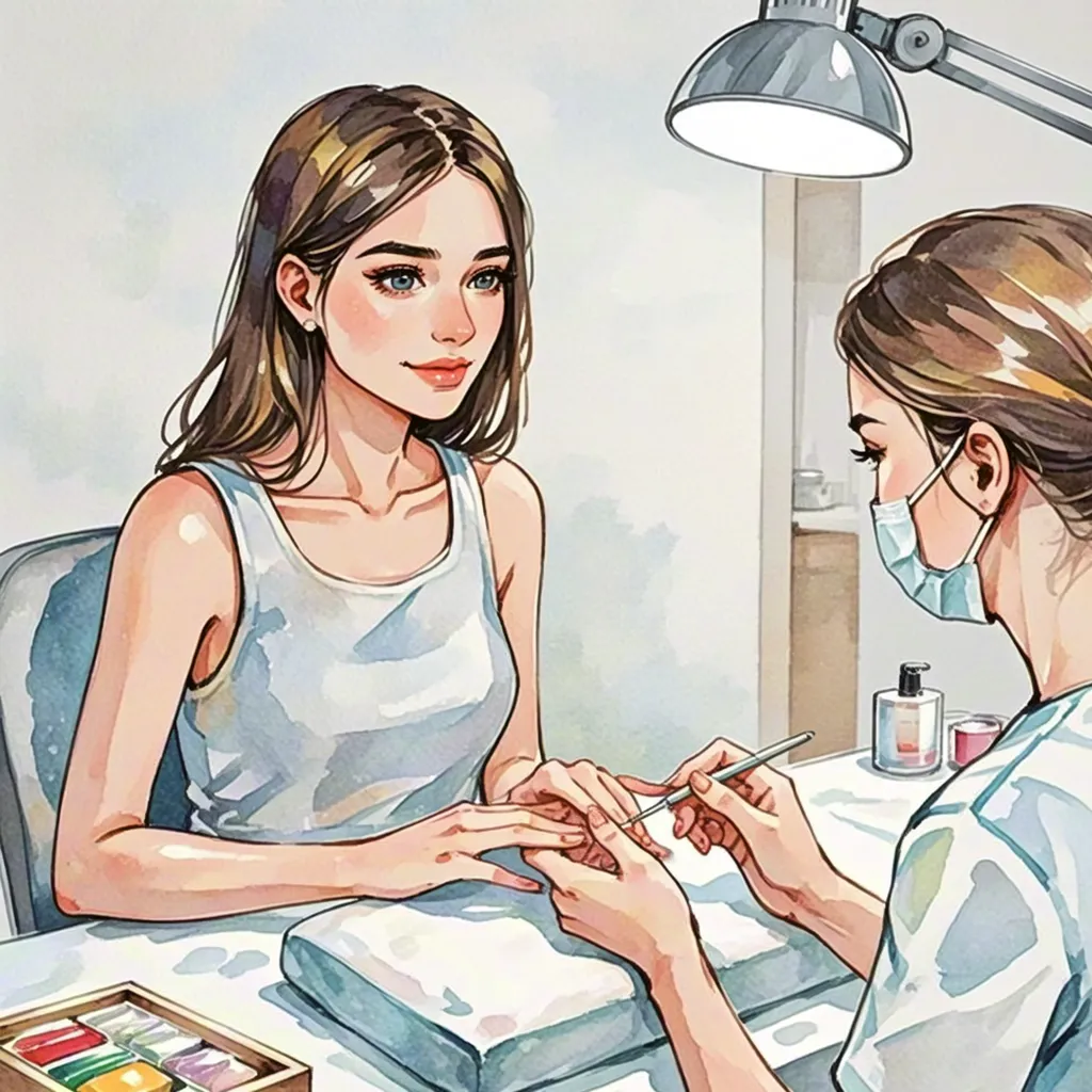 Manicure therapy in nail studio