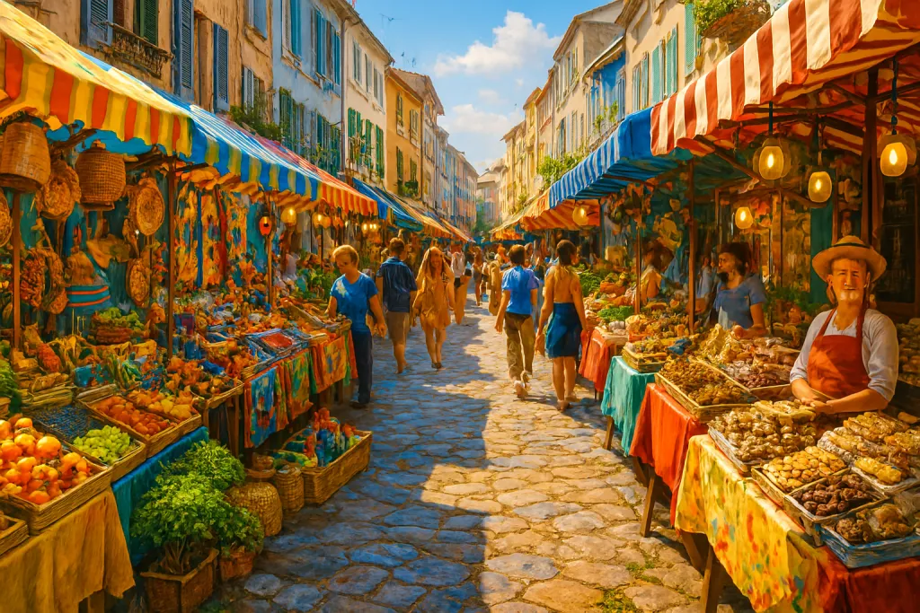 Mediterranean market street