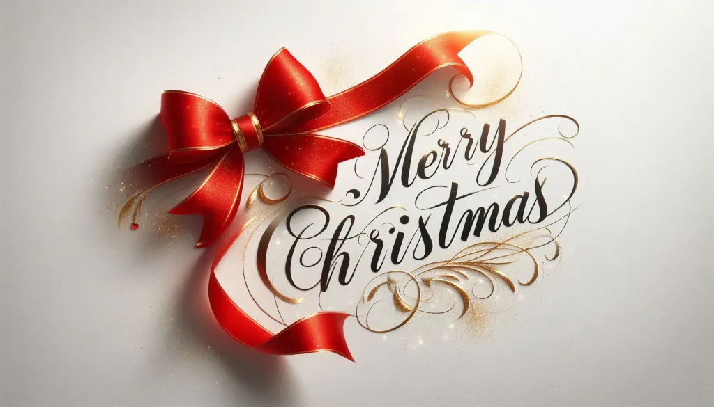 Merry Christmas Ribbon Card