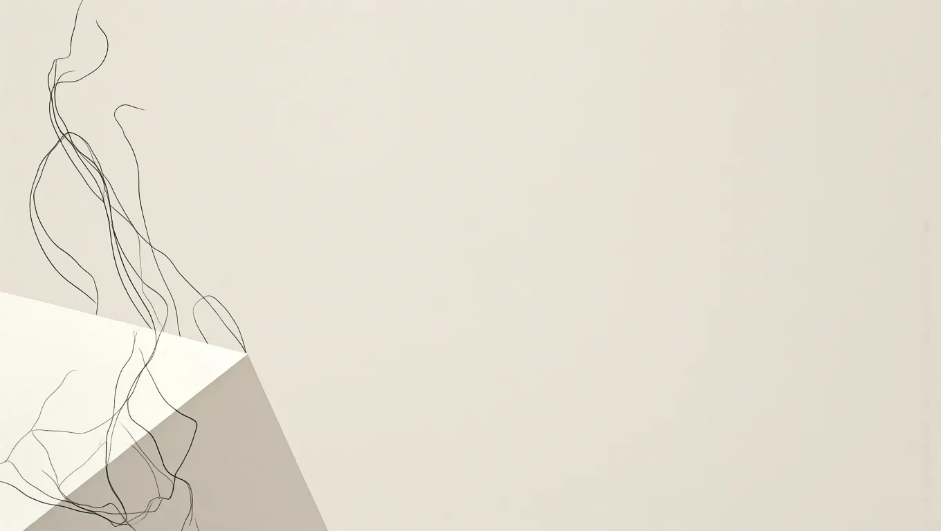 Neutral beige background with flowing abstract smoke and gentle shadows.