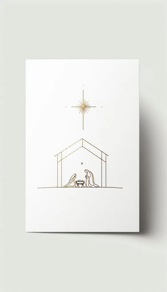 Minimal Christmas Chapel Illustration
