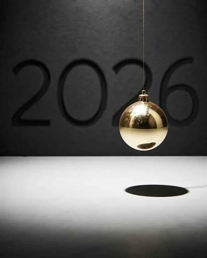 Minimal Gold Ornament 2026 Poster