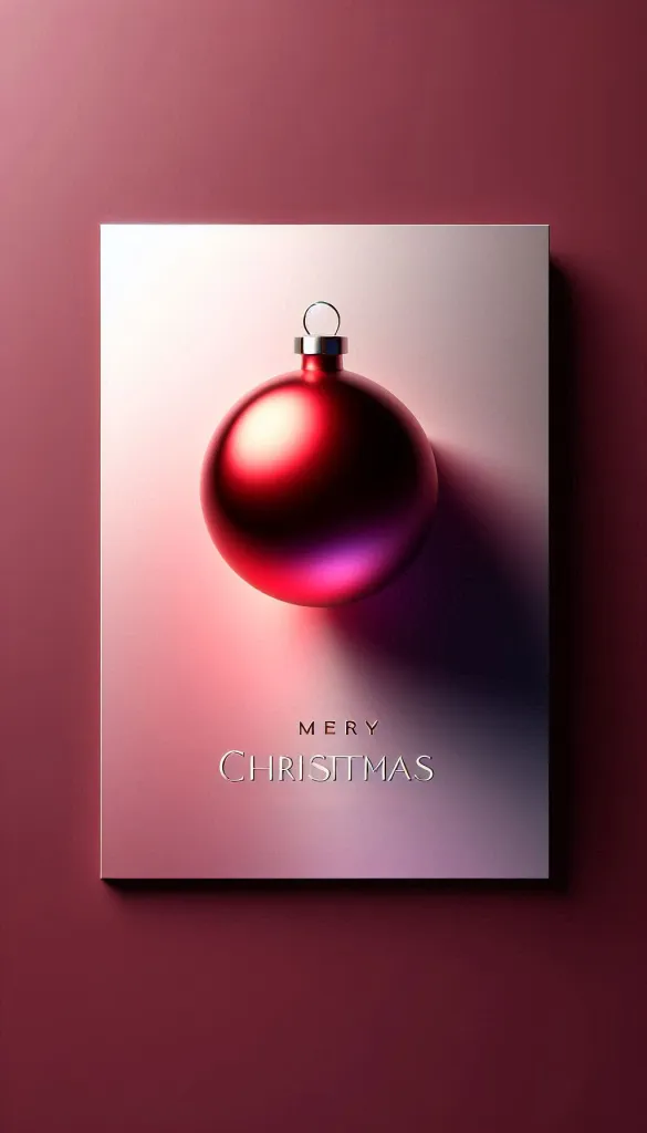Minimal Red Christmas Ornament Poster