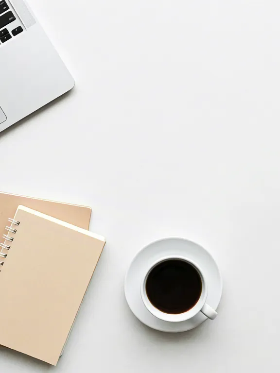 Modern minimalist office desk setup