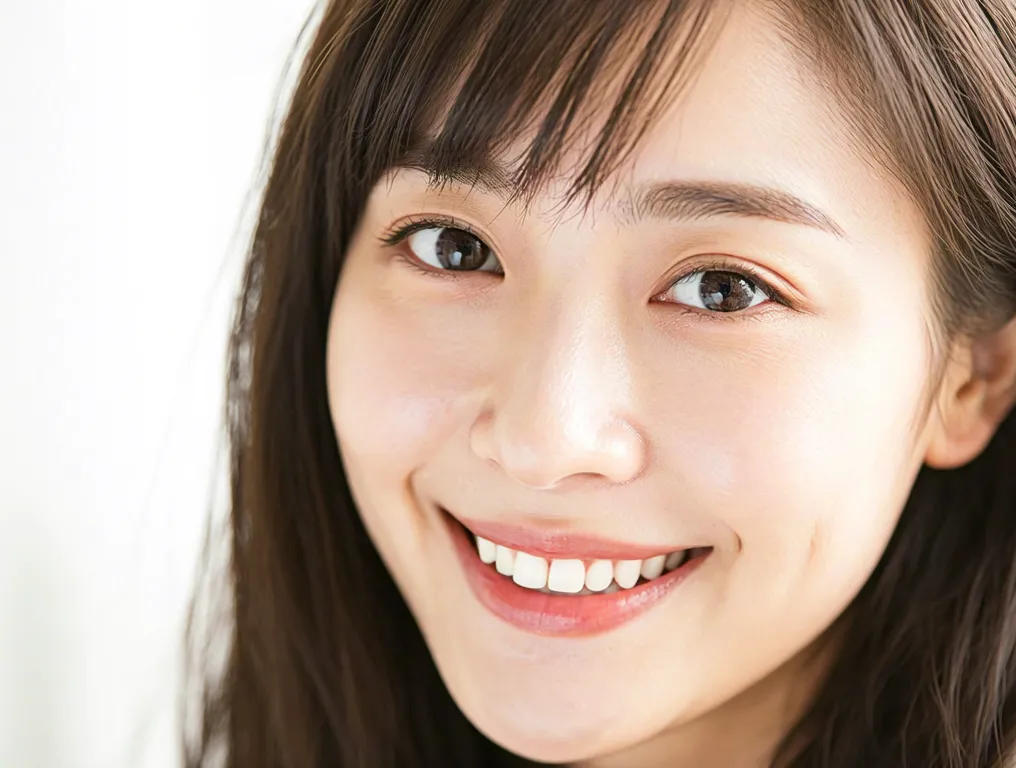 Natural smiling woman portrait – clean beauty and wellness concept