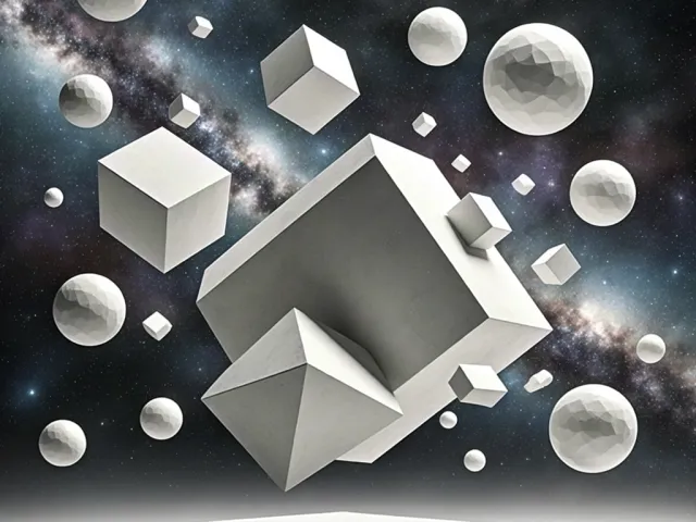 neon geometric diamonds with motion blur over dark background