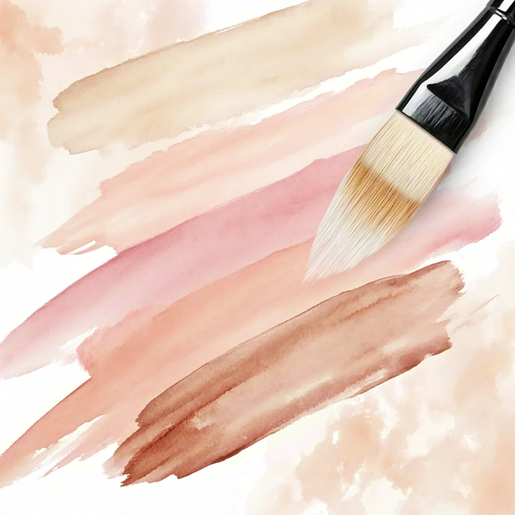 Neutral makeup brush stroke background