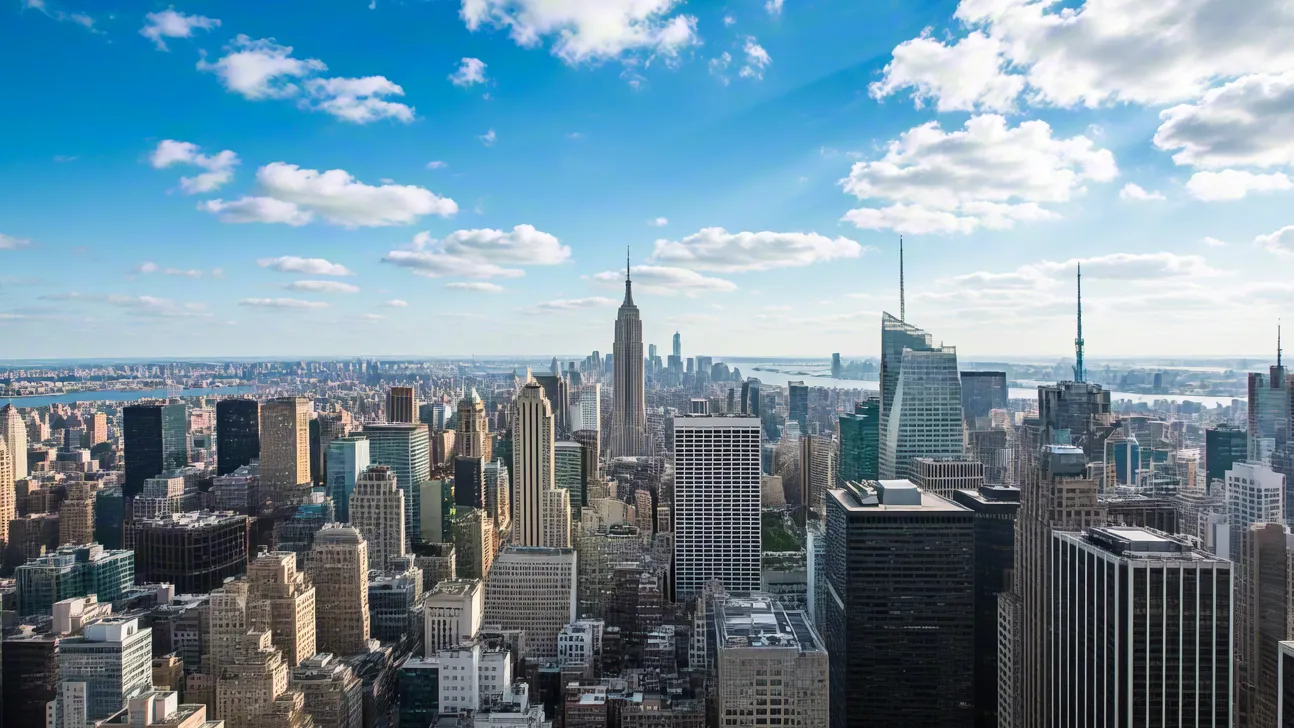 New York skyline view || ernie ai