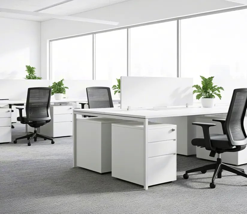 odern office with green plants and natural light