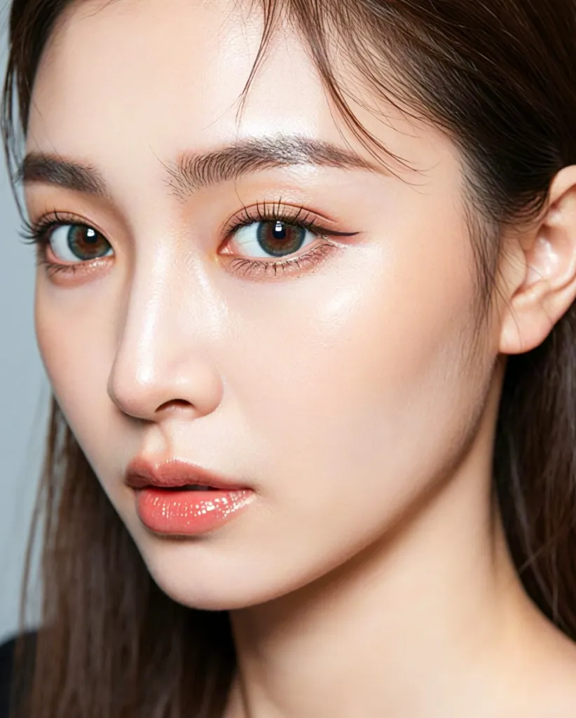 Portrait of woman with natural makeup