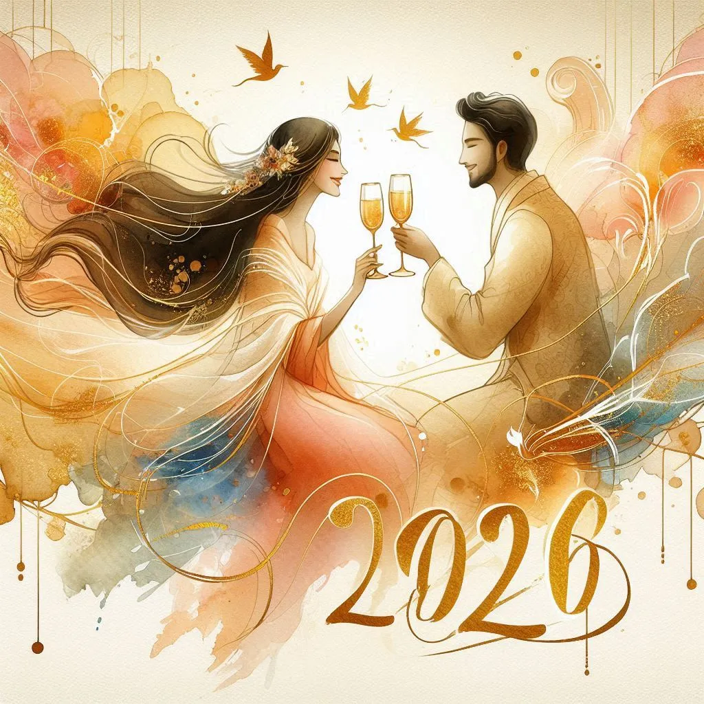 Romantic Watercolor Couple 2026