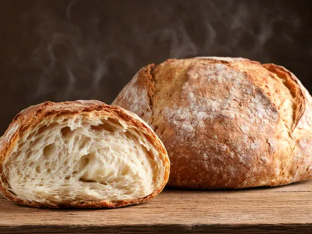 Artisan bread with crispy crust