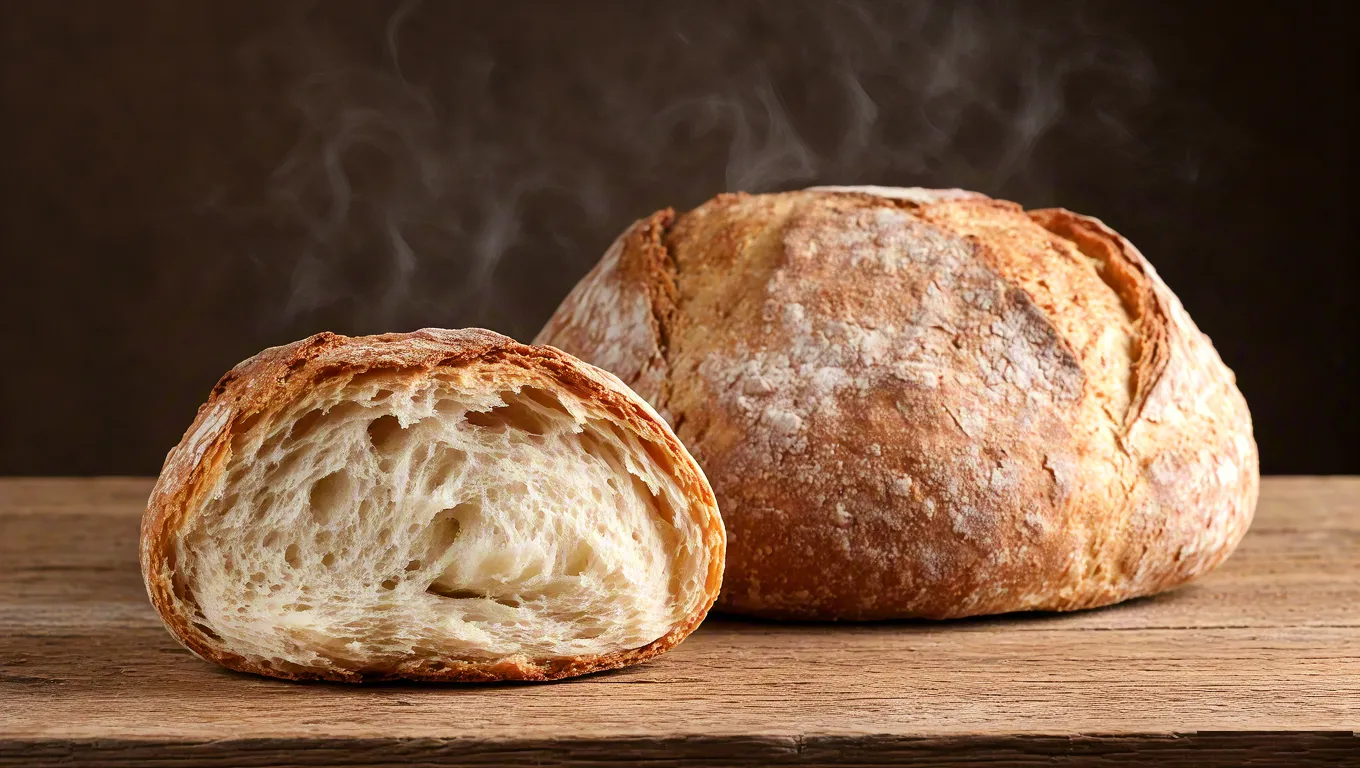 Artisan bread with crispy crust