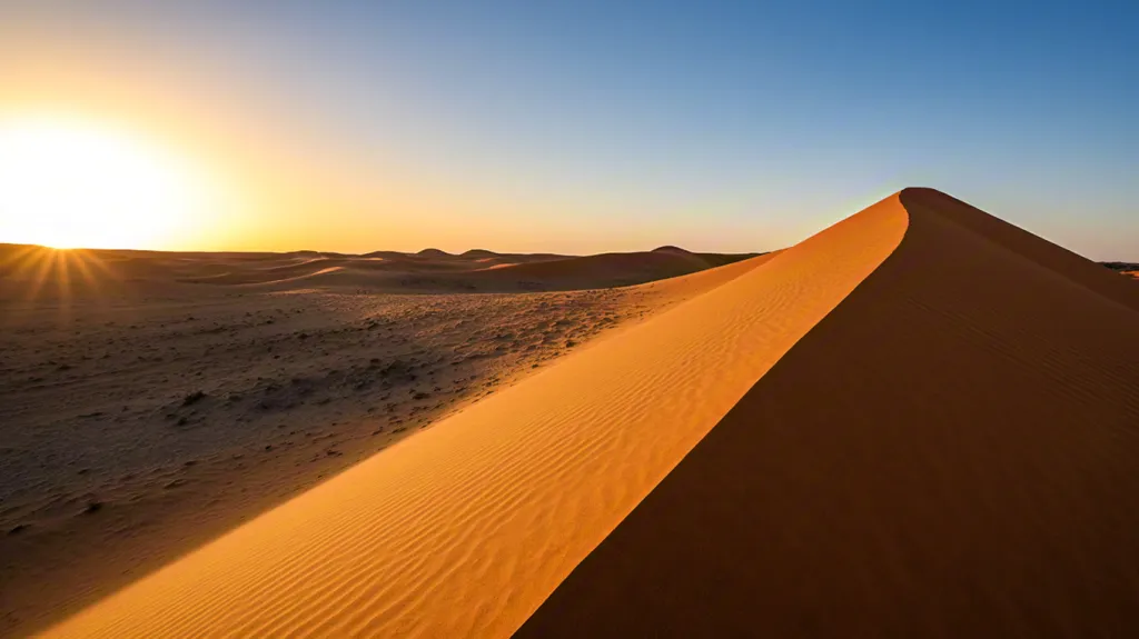Sand dune desert landscape