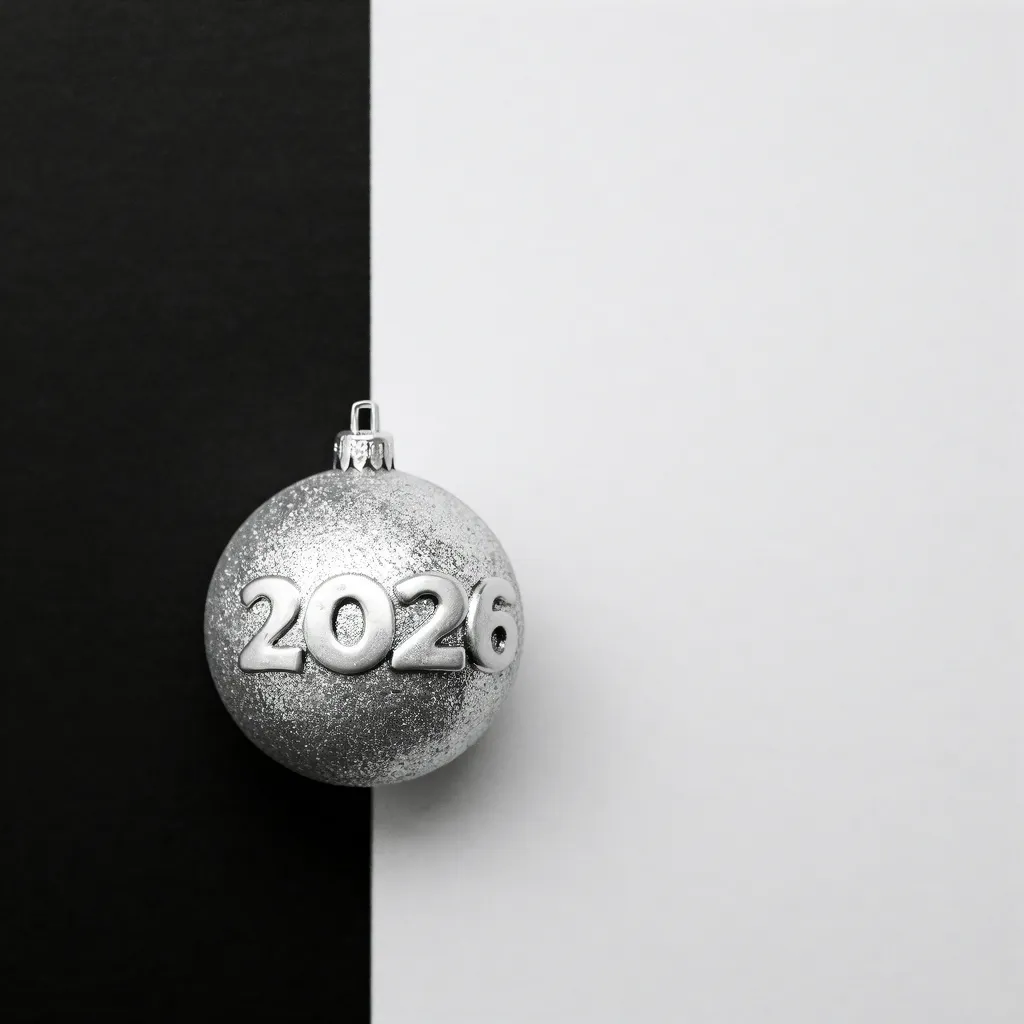 Silver 2026 Christmas Ornament