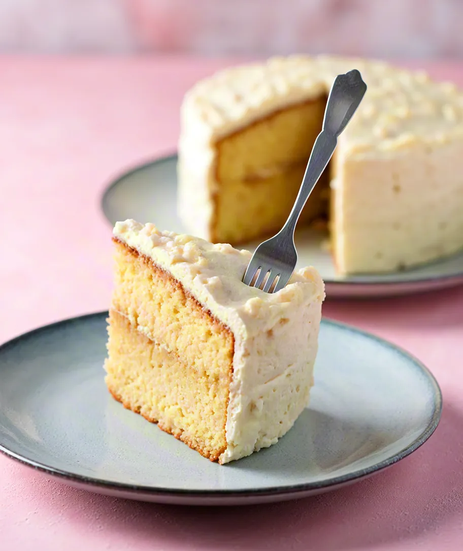 dessert slice of cake served on a small plate